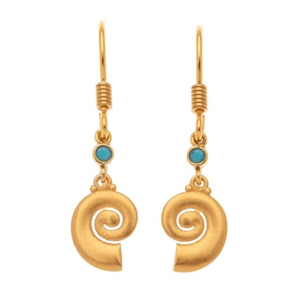 Earrings silver 925o snail