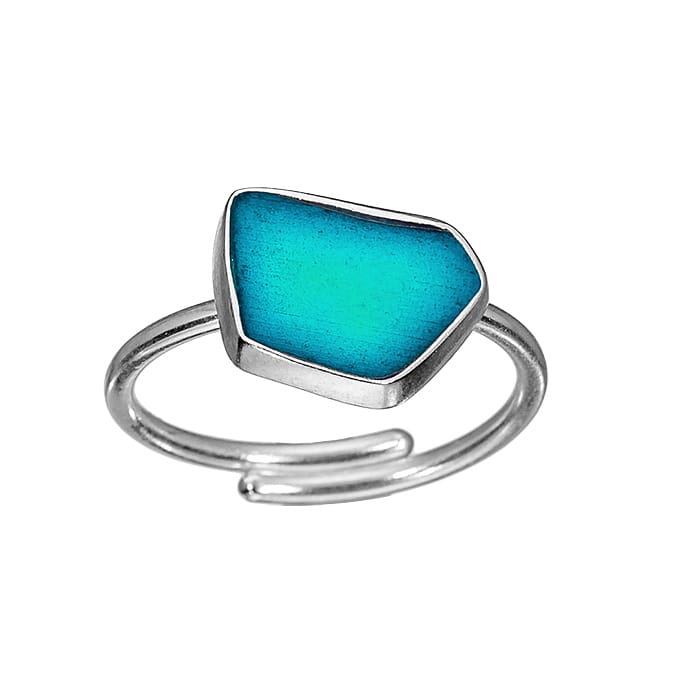 Ring silver 925o seaglass