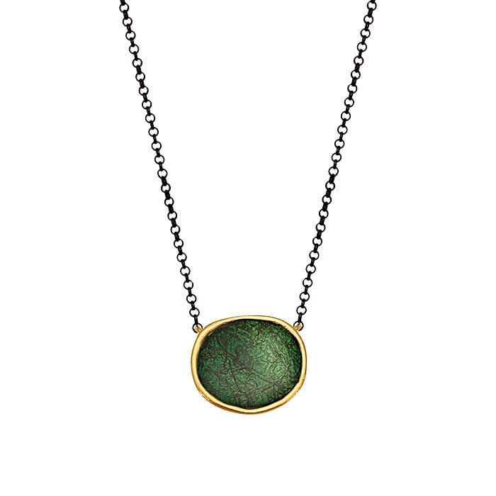 Necklace silver 925o enamel