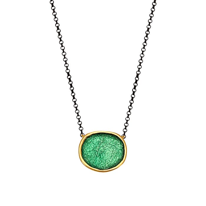 Necklace silver 925o enamel