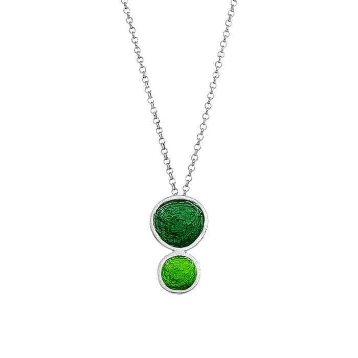 Necklace silver 925o enamel