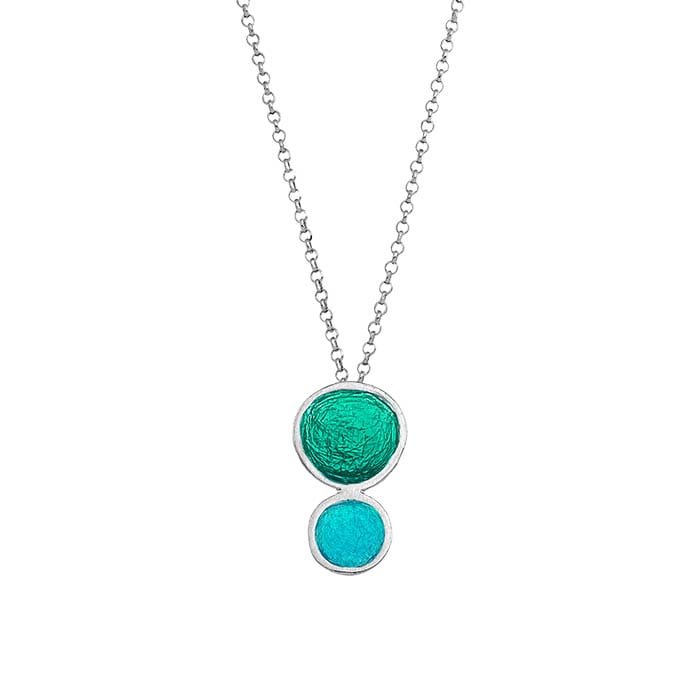 Necklace silver 925o enamel