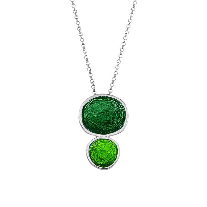 Necklace silver 925o enamel