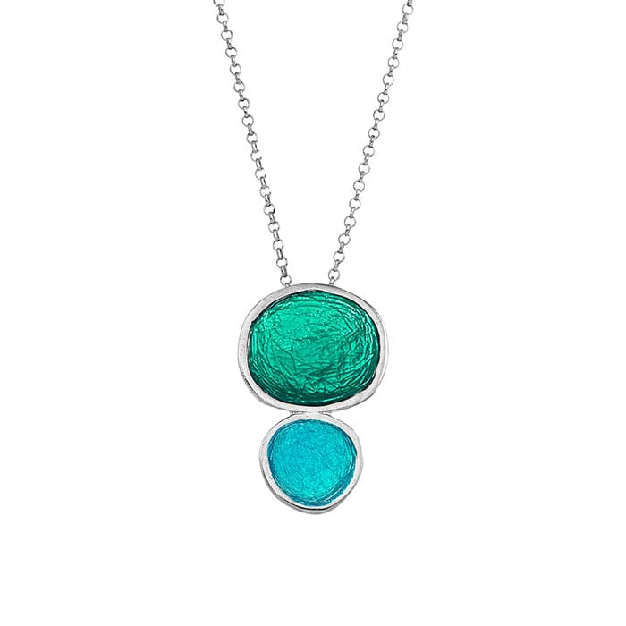 Necklace silver 925o enamel