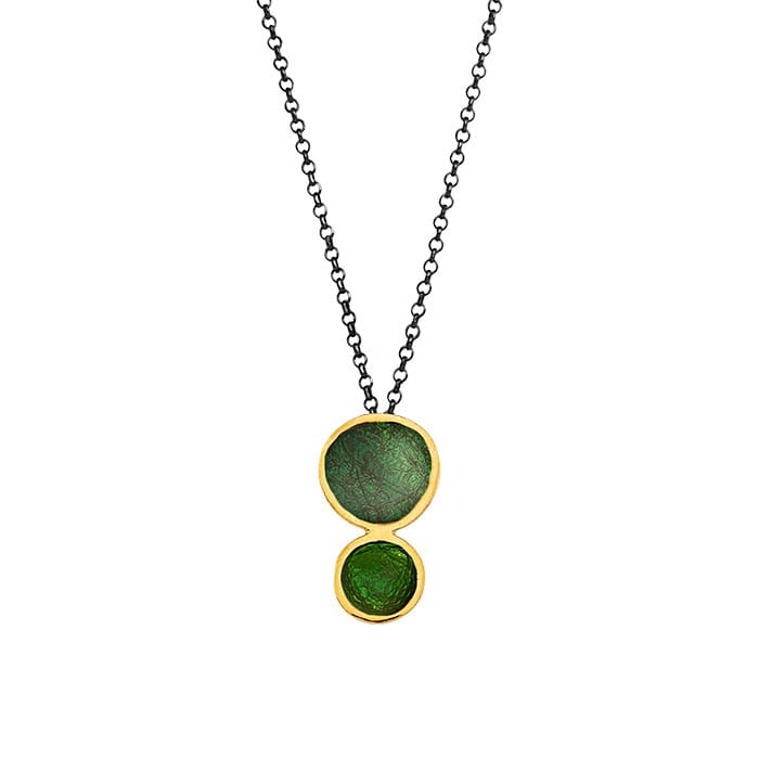 Necklace silver 925o enamel