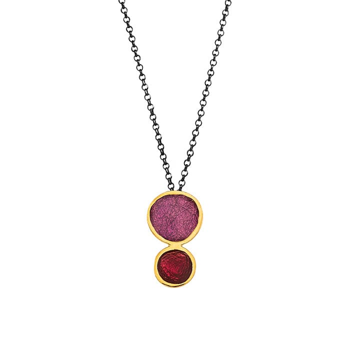 Necklace silver 925o enamel