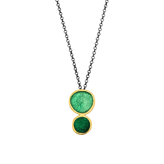 Necklace silver 925o enamel