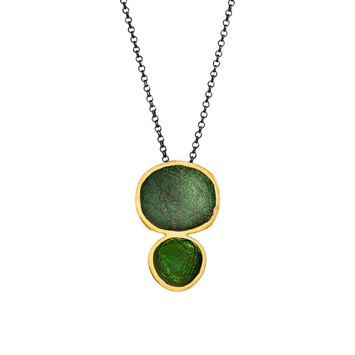 Necklace silver 925o enamel