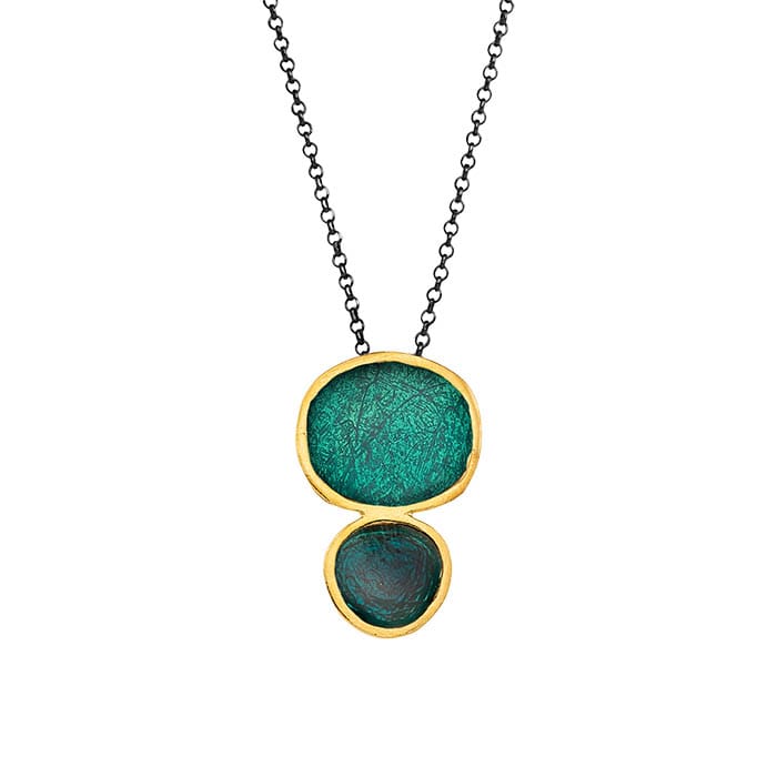 Necklace silver 925o enamel