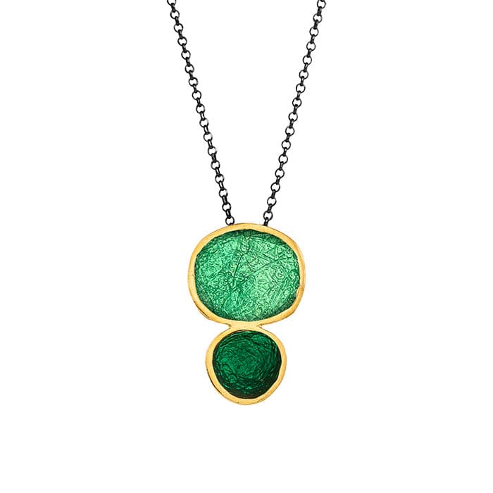 Necklace silver 925o enamel