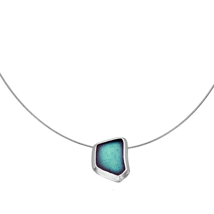 Necklace silver 925o seaglass