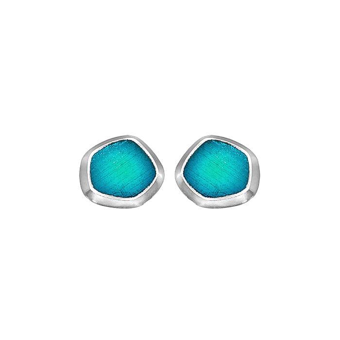 Earrings silver 925o seaglass