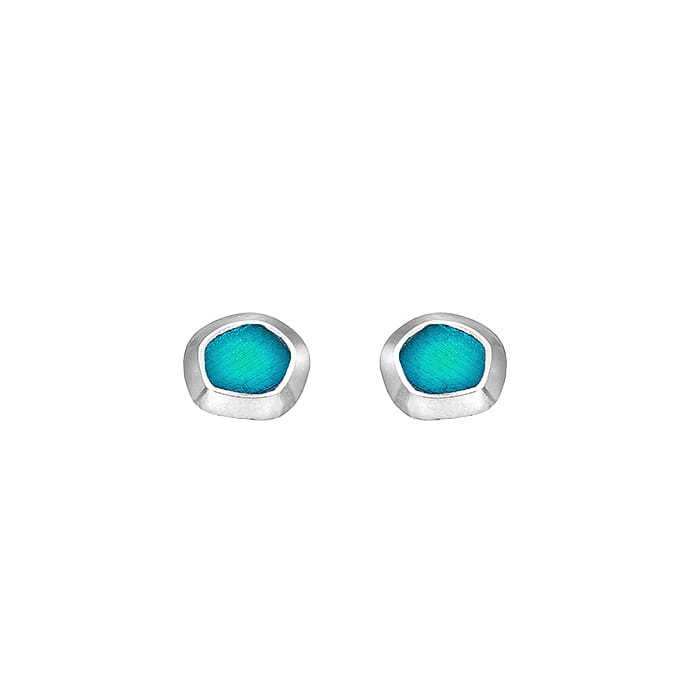 Earrings silver 925o seaglass