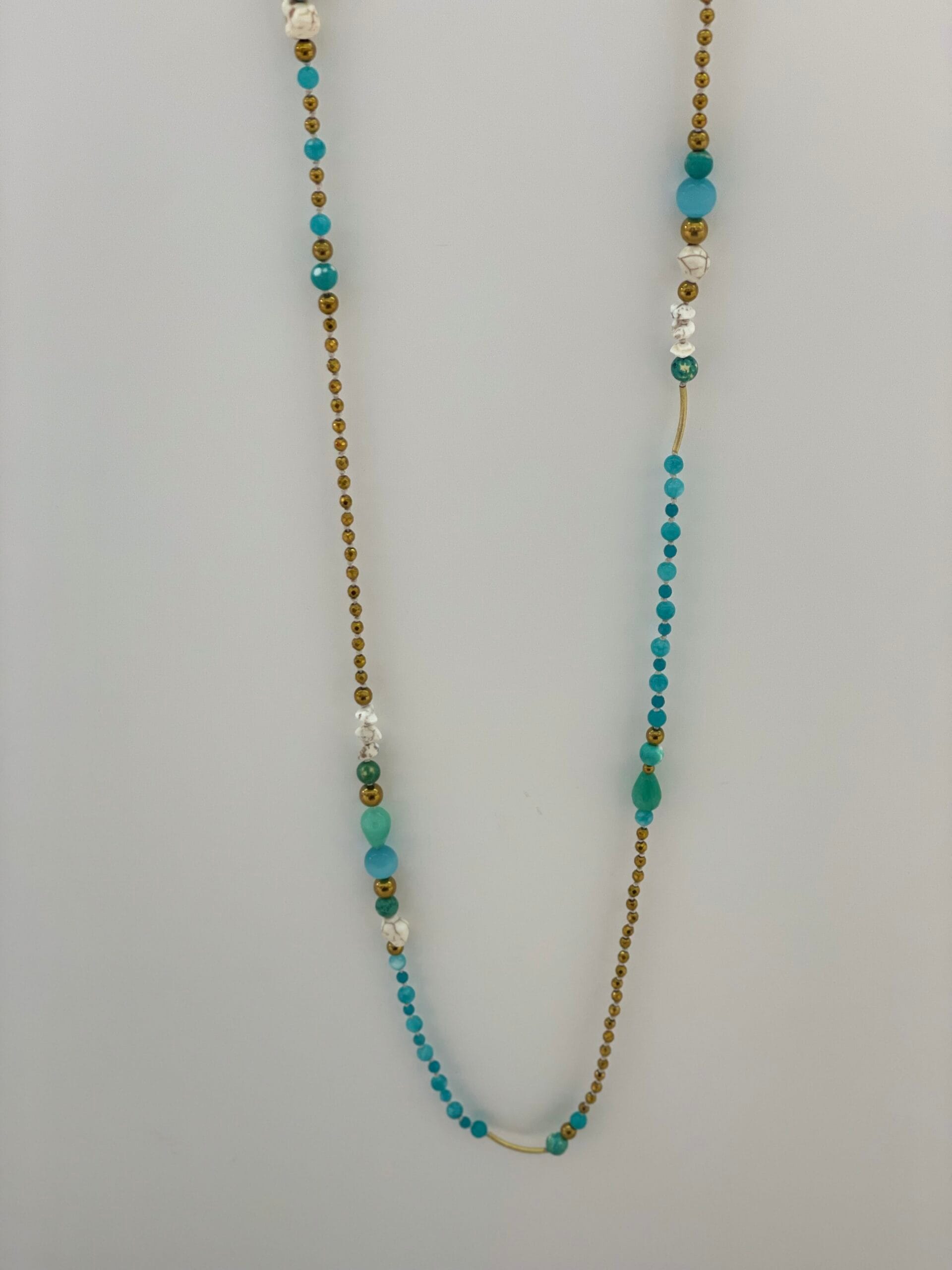 Necklace with semi-precious stones